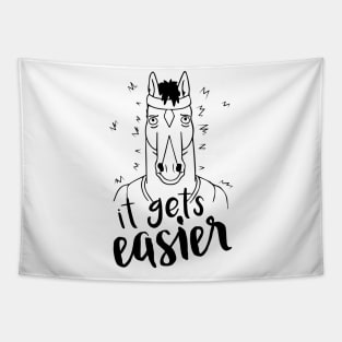 It Gets Easier Outline Tapestry