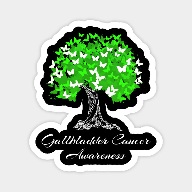 Gallbladder Cancer Awareness Green Ribbon Tree With ...