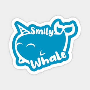 smily whale art work by pams Magnet