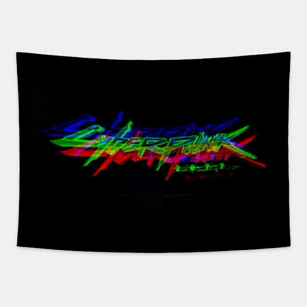 CyberPunk the game top art - merch Tapestry by Morsy