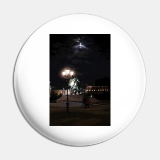 Monument in the night city Pin