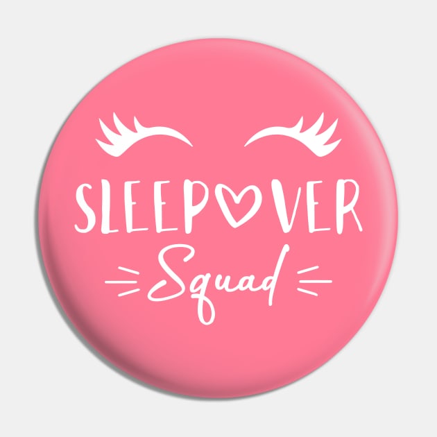 SLEEPOVER SQUAD Funny Slumber Party Pajamas Gift Idea, Sarcastic Matching Sleep Text Joke Lover Designs Pin by Almytee