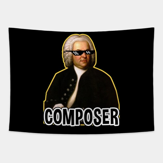 J. S. Bach Composer Tapestry by TeezRock