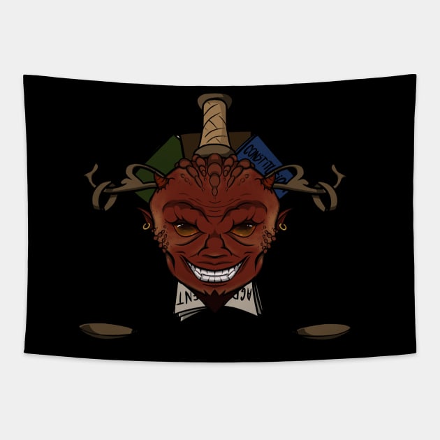 Devil's advocate Tapestry by RampArt