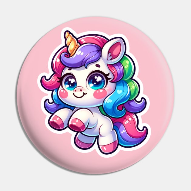 Kawaii Unicorn Pin by TranquilAsana