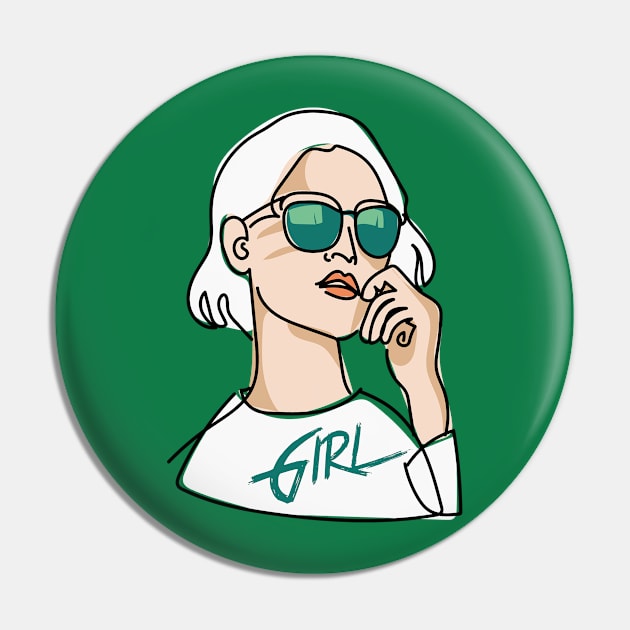 Girl in glasses Pin by Annushca