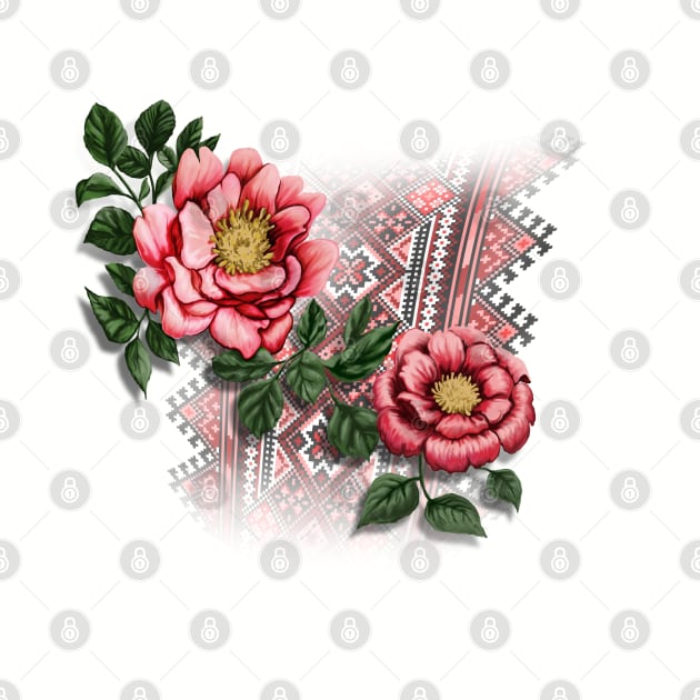 Flowers and pattern ukranian by xlhombat