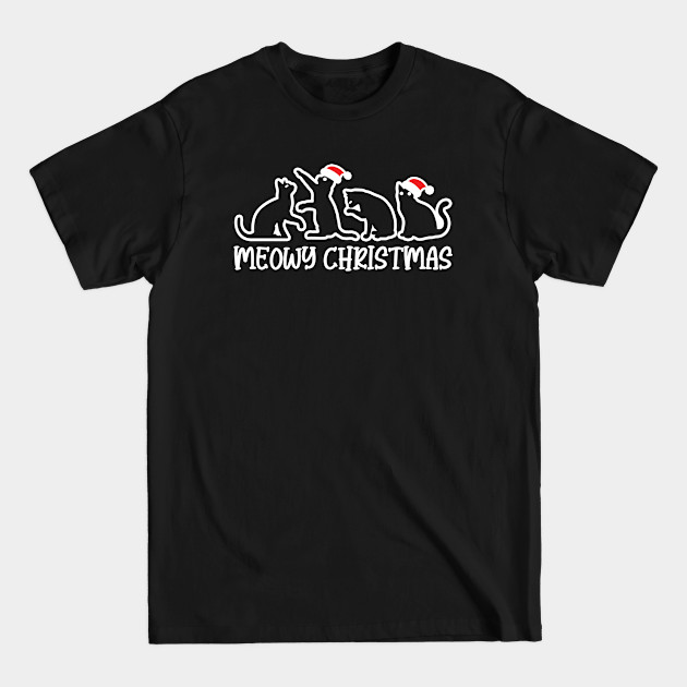 Discover Meowy Christmas - Cute Santa Cats, Funny Cat Lovers, Christmas Gift For Men, Women & Kids - Christmas Gifts - T-Shirt