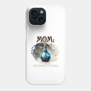 Mom: Steampunk At Heart Vintage Bottle - Golden Version Phone Case