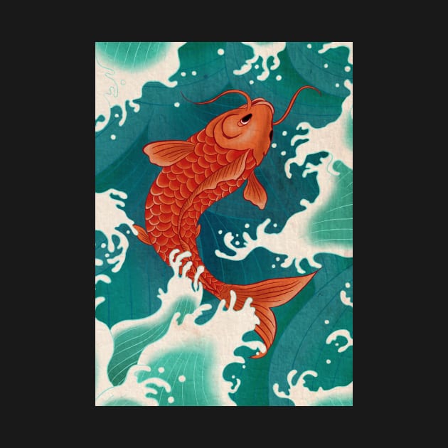 Minhwa: Swimming Carp B Type by koreanfolkpaint