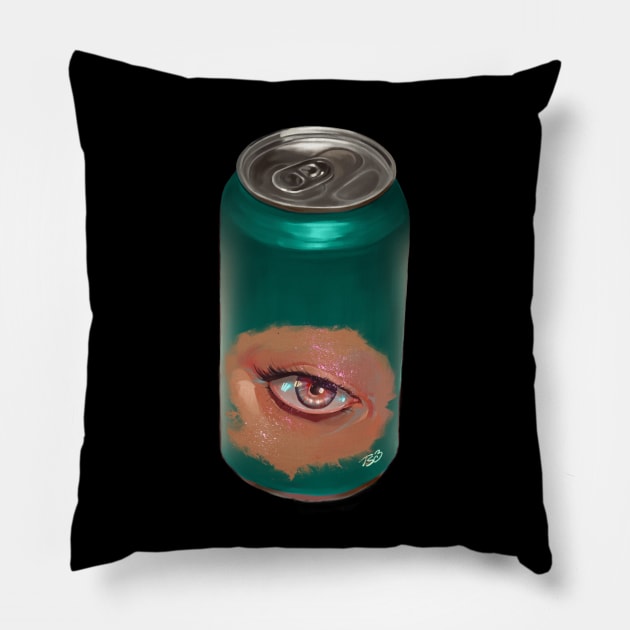 EYECAN GREEN Pillow by TS3