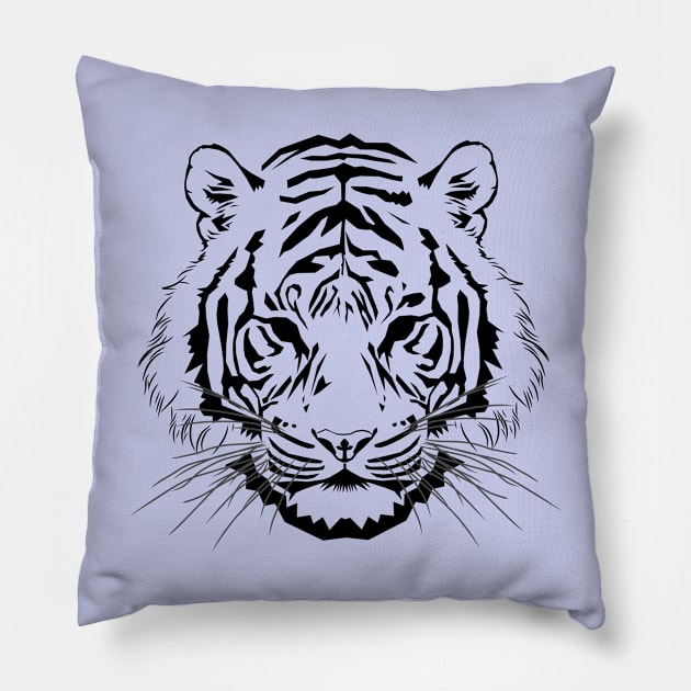 Tiger face Pillow by Shinwys22 