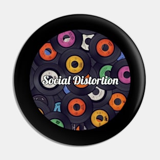 Social Distortion / Vinyl Records Style Pin