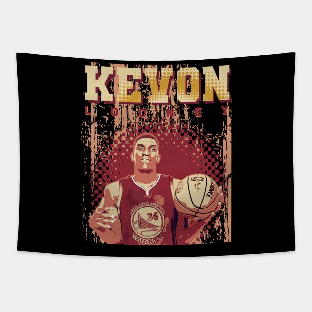 Kevon Looney | Basketball player Brown vintage style Tapestry by Aloenalone