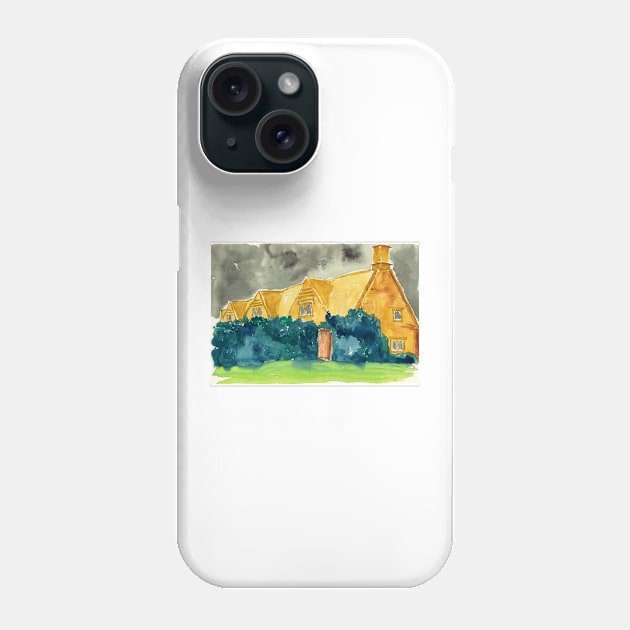 The Whately House from The Dunwich Horror Phone Case by WaterGardens