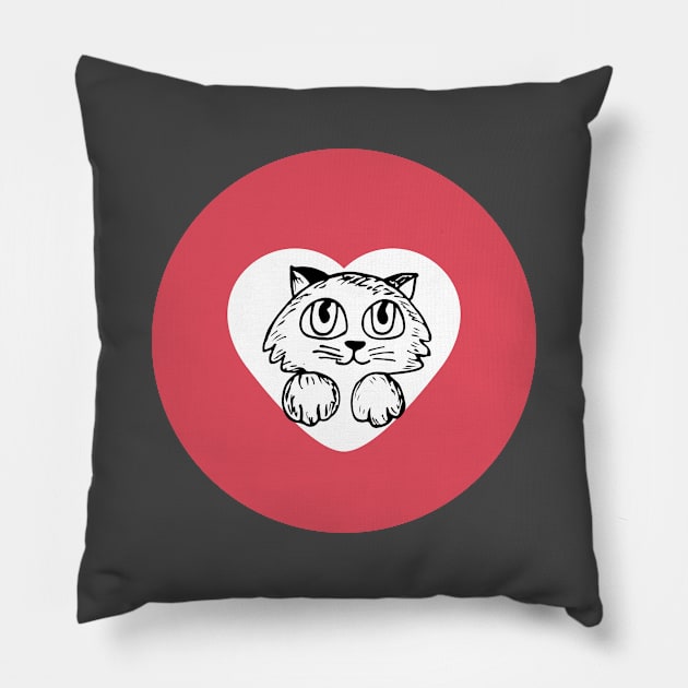 Cat lover/Cat in my heart Pillow by chakkybal