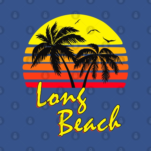 Long Beach Retro Sunset by Nerd_art