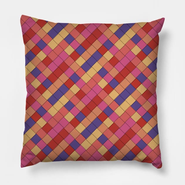 Weave - Desert Sunset Pillow by Anguru