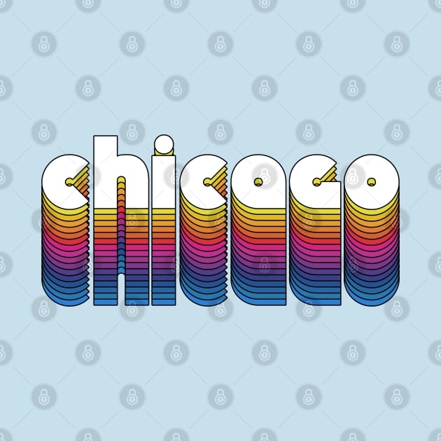 Chicago Pride // Retro Rainbow Design by darklordpug