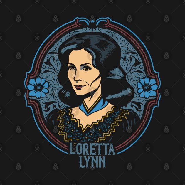 Loretta Lynn / Retro Style Country Fan Design by DankFutura