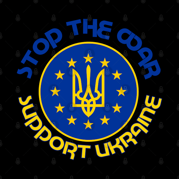 Ukraine Trident. Stop the War. Support Ukraine. by Hermz Designs