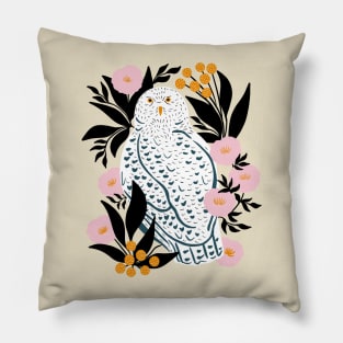 White snow owl Pillow