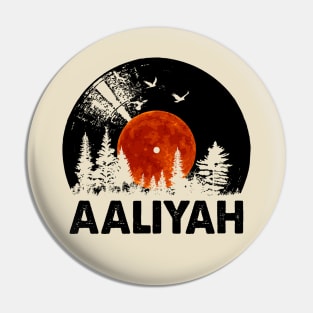 Aaliyah Name Record Music Forest Gift Pin