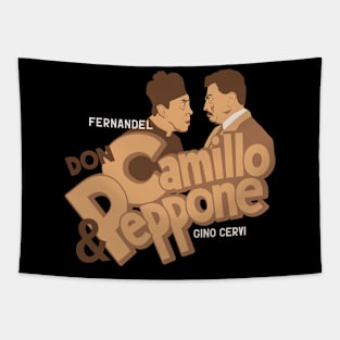 Don Camillo and Peppone Illustration - Fernandel Tapestry