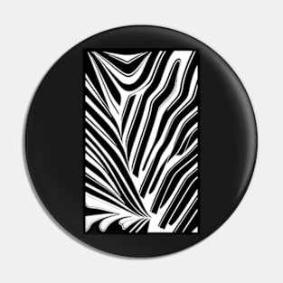 Black and White Abstract Design Pin