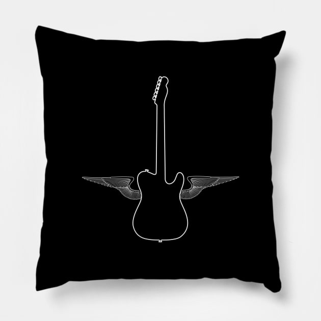 Flying Guitar Pillow by sanjayaepy