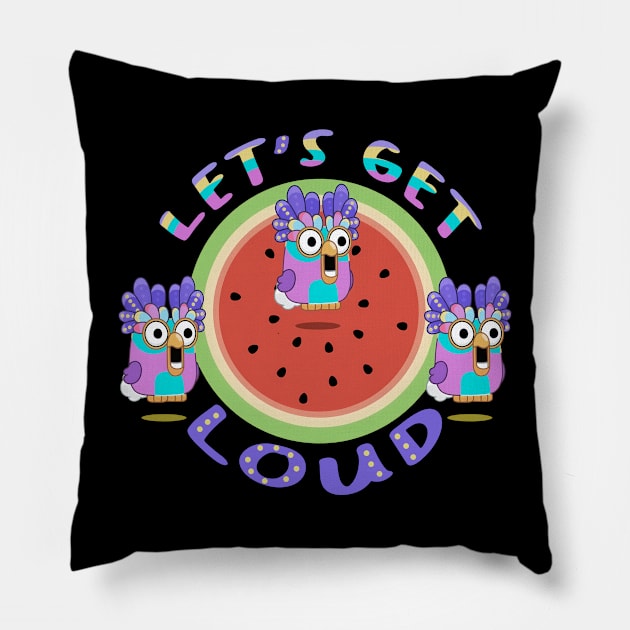 Let's Get Loud Pillow by Karl Doodling