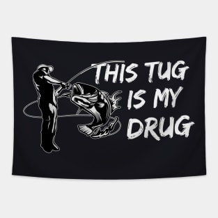 Funny angler saying fishing gift Tapestry