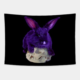 Skull Bunny - Vivid Purple Version Tapestry