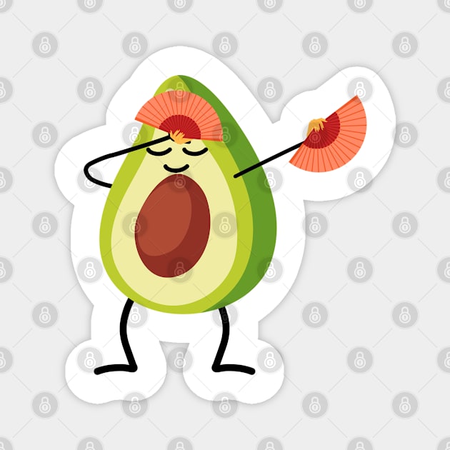 Cute Shirt, Dabbing Avocado Chinese Dance, Gift and Décor Idea Magnet by Parin Shop