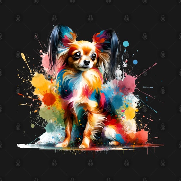 Russian Toy Dog in Colorful Abstract Splash Art by ArtRUs