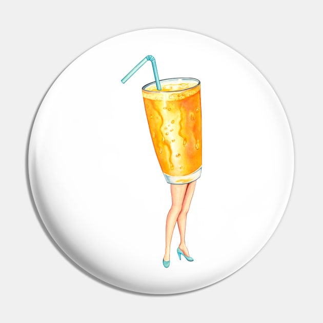 Orange Juice Pin-up Pin by KellyGilleran