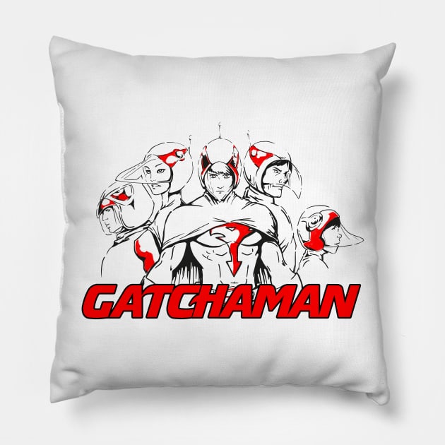 Gatchaman Pillow by Yexart