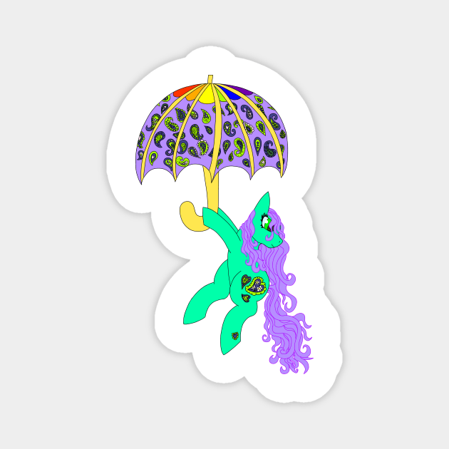 Umbrella Pony Magnet by ScatTarp