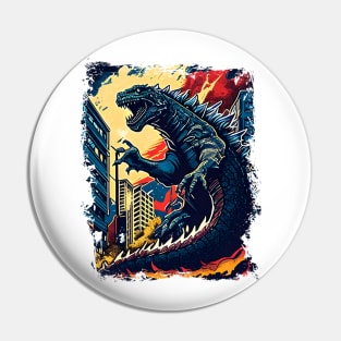 The Great Godzilla off Kanagawa Pin