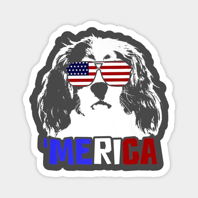 Patriot Cavalier King Charles Spaniel Dog 4th Of July Magnet by Macy XenomorphQueen