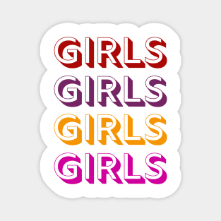 Girls Girls Girls Girls Magnet