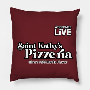 Saint Kathy's Pizzeria (Front and Back) Pillow