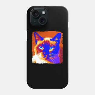 Snowshoe Pop Art - Cat Lover Gift Phone Case