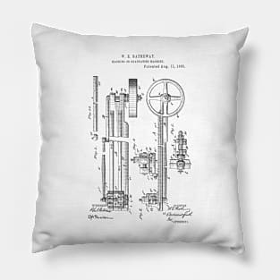 Marking or graduating machine Vintage Retro Patent Hand Drawing Funny Novelty Gift Pillow