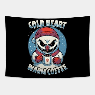 Snowman Evil Coffee - Funny Winter Christmas Tapestry