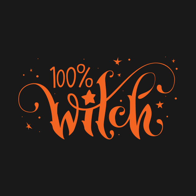 100% Witch! by Mint Tees