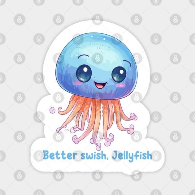 Better swish, Jellyfish Magnet by JessCrafts