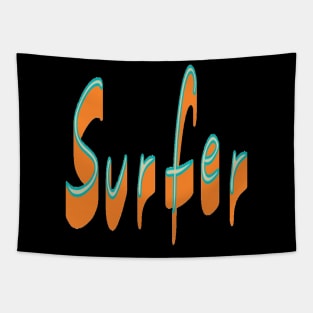 Surfe, Hello Summer Vintage Funny Surfer Riding Surf Surfing Lover Gifts Tapestry