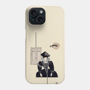 English School Portrait of a Lady in a black dress with pearls Phone Case