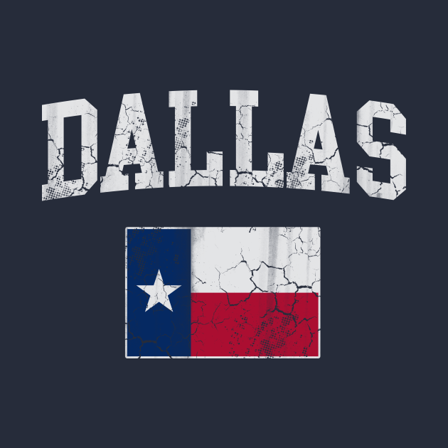 Discover Dallas Texas Flag Vintage Fade - Dallas - T-Shirt